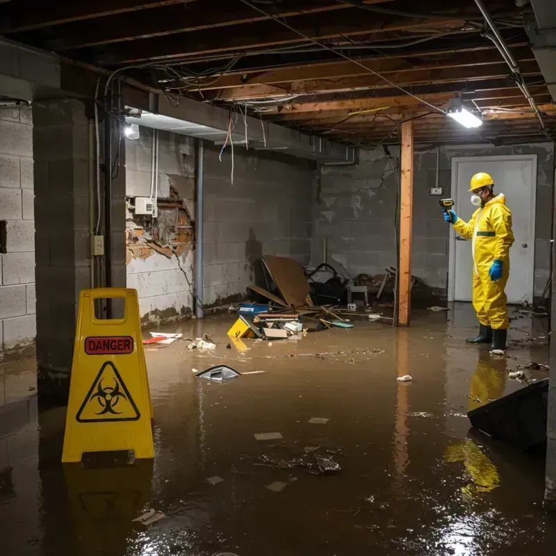 Flooded Basement Electrical Hazard in Laurel County, KY Property